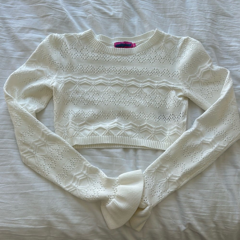 Edikted White Long Sleeve Top